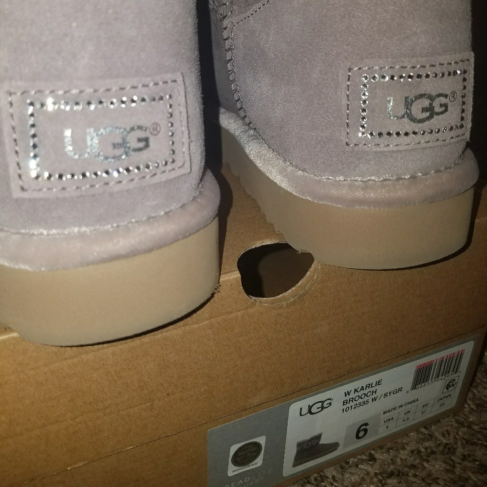 UGG Karlie boot with Brooch and Swarovski Crystals